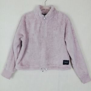 Calvin Klein Half Zip Sherpa Pullover Size Large in‎ Pink